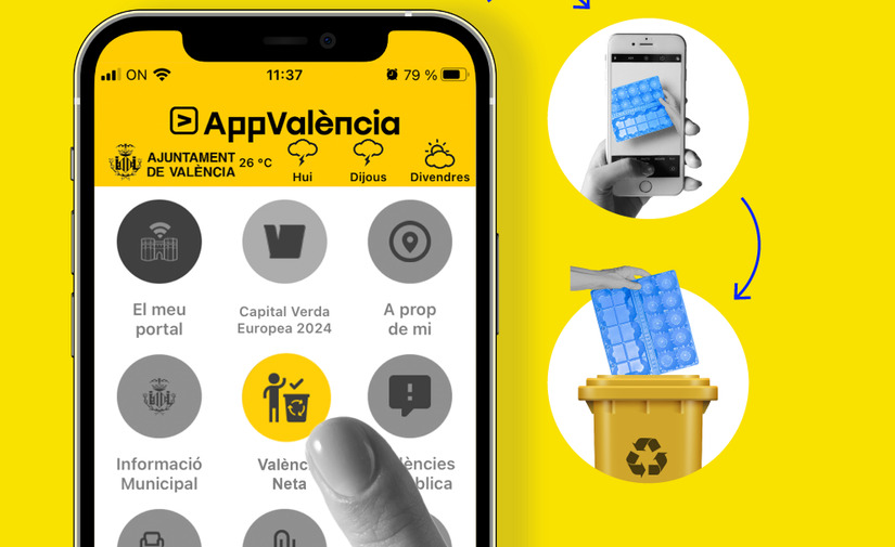 La app del Ayuntamiento de Valencia incorpora una innovadora IA para ayudar a reciclar mejor