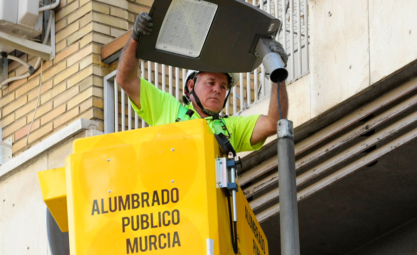 Murcia reduce la emisión de 50 toneladas anuales de CO2 a la atmósfera con el nuevo alumbrado LED