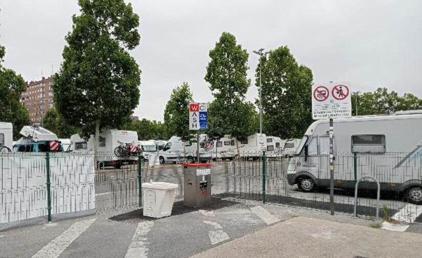 Nuevo parking de autocaravanas de Lakua-Arriaga en Vitoria, con control de acceso y nuevos servicios